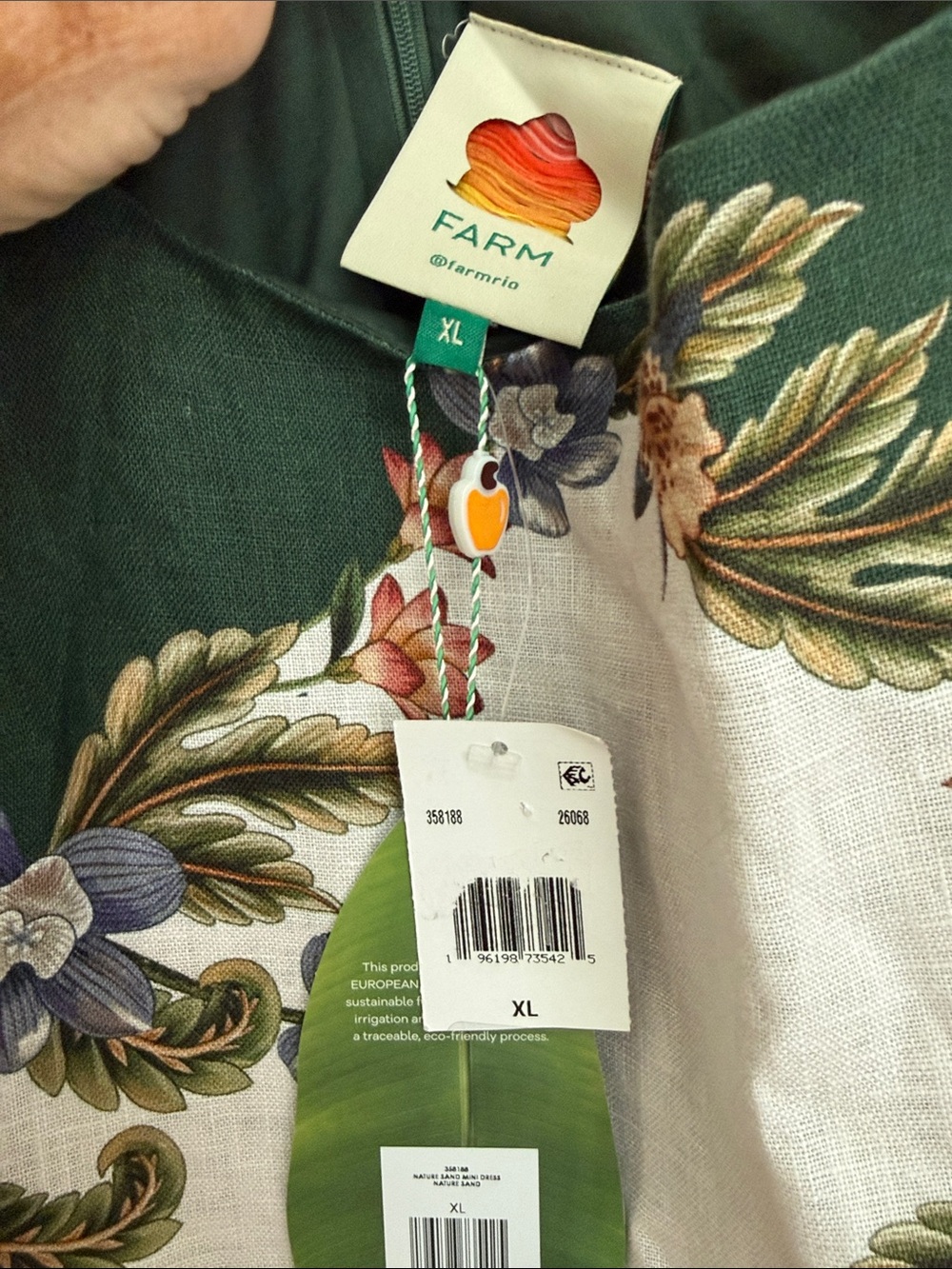 Farm Rio Nature Sand Linen Mini Dress - Picture 11 of 12